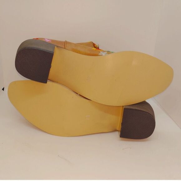 Retro Embroidered Brown Western Boots - Women's Size 8.5 - Picture 6 of 7